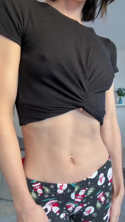 Christmas Try-On Haul on MV OF Fansly featuring leggings crop tops panties bras pajamas
