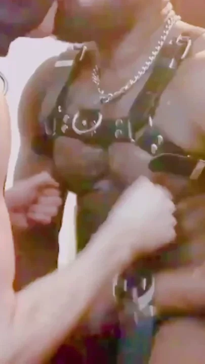 Interracial Muscle dominates this stepdad and stepson titplay clip extracted