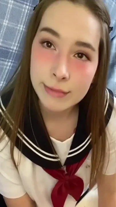 Cutie in Japanese College Uniform Touches Your Cock and Gets Embarrassed