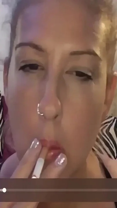 Maggie Moon Smoking a Cigarette