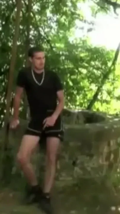 Jes fucked outdoor by 2 strzight boy curious