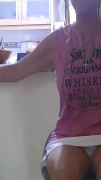 Ass Spreading & Fingering in Short White Skirt & Stockings