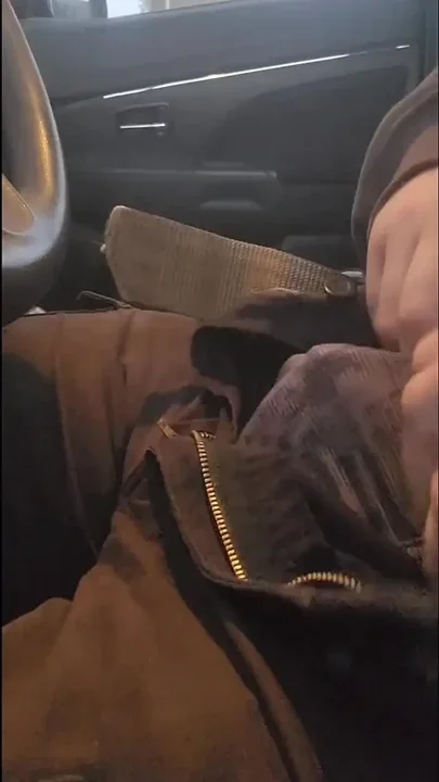 Public Jerk in the Car with a Condom
