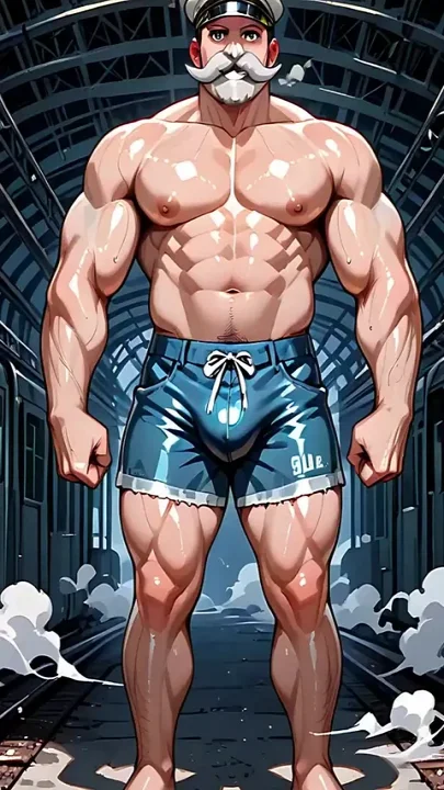 Ai Handsome Men with Nice Muscular Bodies Non-nude Teasing