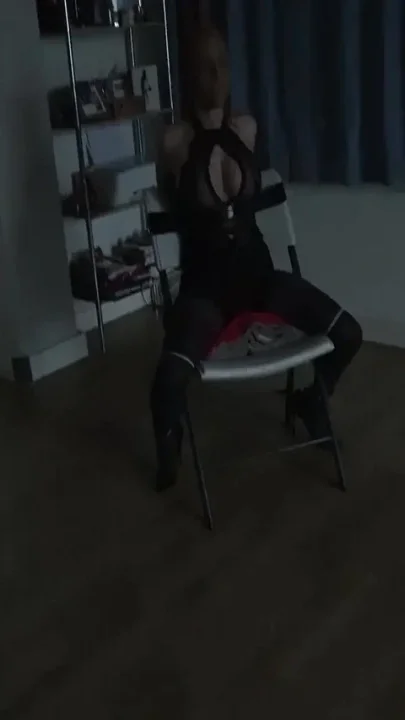 Emma & Mila Chair Bound Tease - Tight Zip-ties and Sensual Wrap Gag