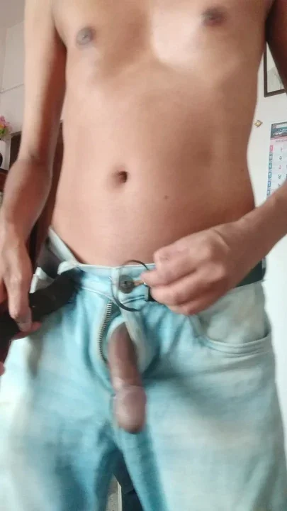 Black big dick lund showing from jeans