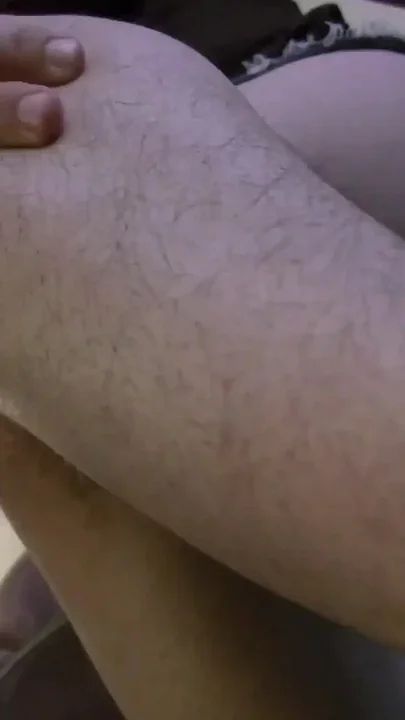 Hot hairy pretty girl fetishizes her body