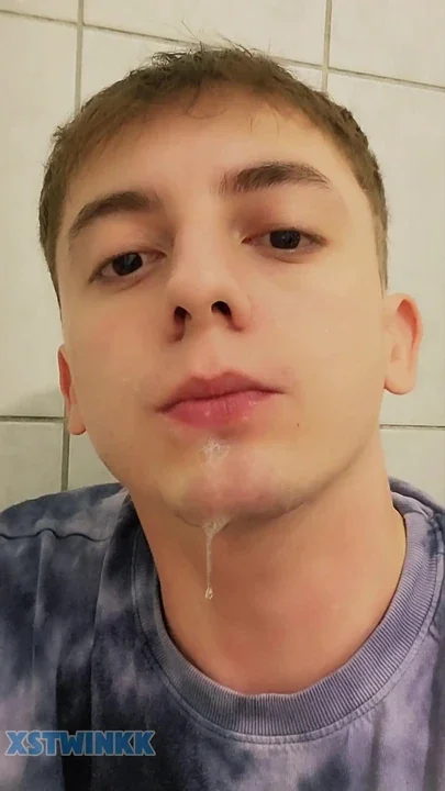 18-year-old boy humiliates himself by drinking his own piss Clip 1