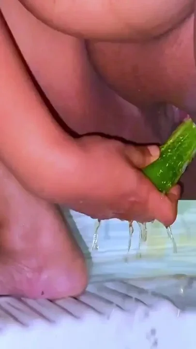 Hot Stepmom Destroy Her Wet Pussy by Cucumber in Toilet & Pee - Unlimited Orgasm