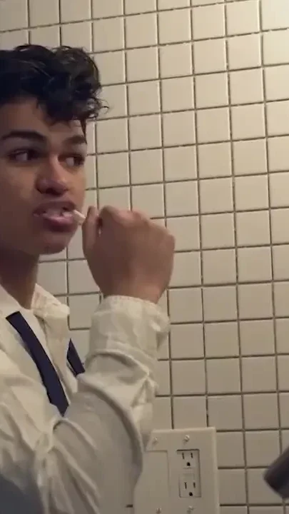 Horny boy elder Argos surprises innocent teen for a sensual pounding in the bathroom