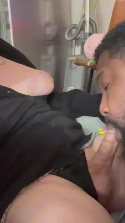 Ts Diana Deelight getting head from her dark sided angel man Clip 1