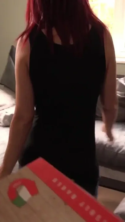 Auntjudys - Hot Redhead MILF Jess West - Pizza Delivery POV