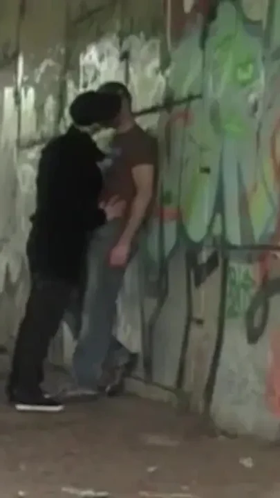 Blond twink fucked in cruising outdoor by Arab top dominant boy