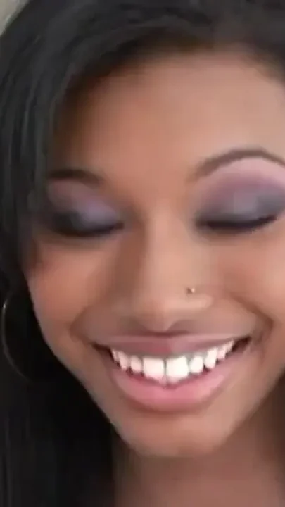 Incredibly sexy ebony queen takes a big white cock