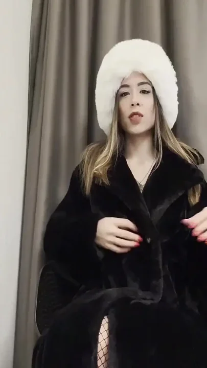 Skinny Girl in Russian Outfit Masturbating