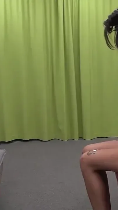 Hot Tattoed Skinny Brunette Fucked on Latex Mat