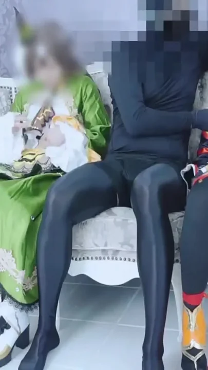 Cosplay Adult Woman Threesome Sex with Two Partners Group Scene