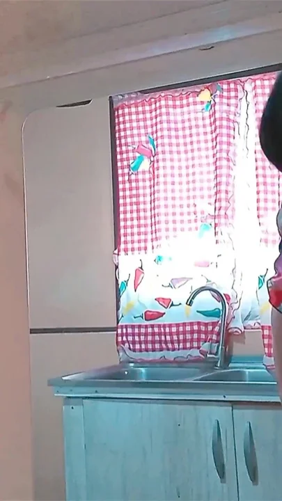 Stepmother opens the refrigerator and ends up getting fucked by surprise Clip 1