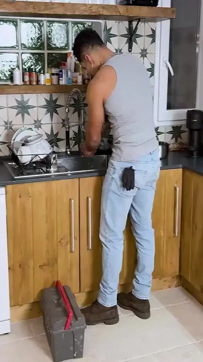 Latina Hotwife Taped Penis Gagged Hard Tied Fucked & Covered in Cum by the Plumber hd