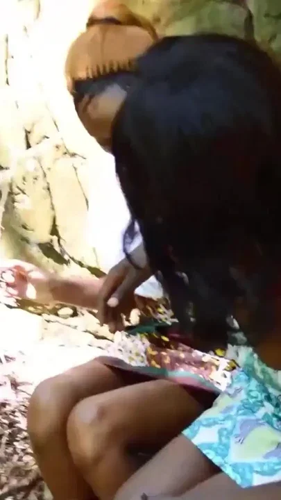 Amateur Black Lesbians Exploring Outdoors & Making Out To Explosive Orgasm Clip 1
