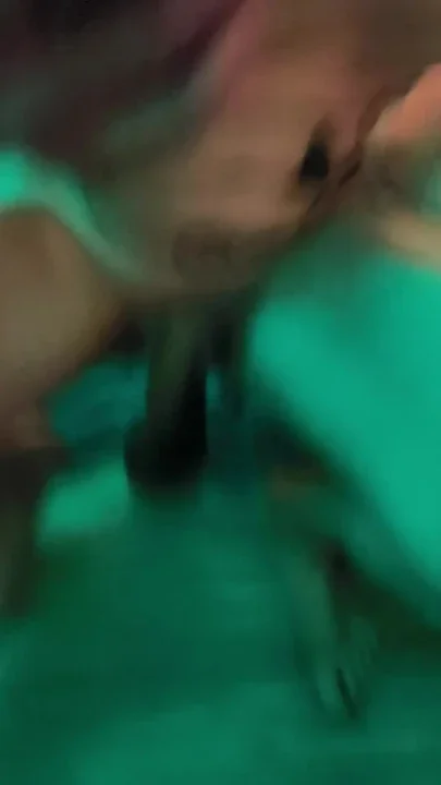 Young transgender girl with big dildo