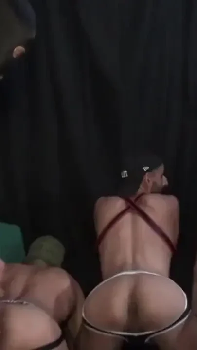 Orgy with discreet boys with mask fucked bareback by gay