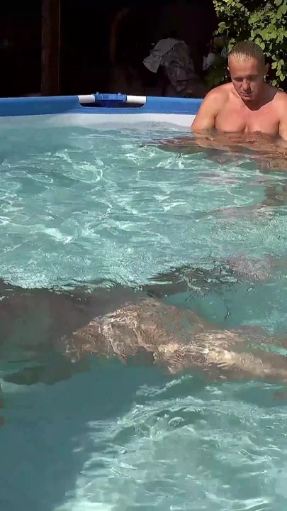 Public Threesome Pool Sex Party
