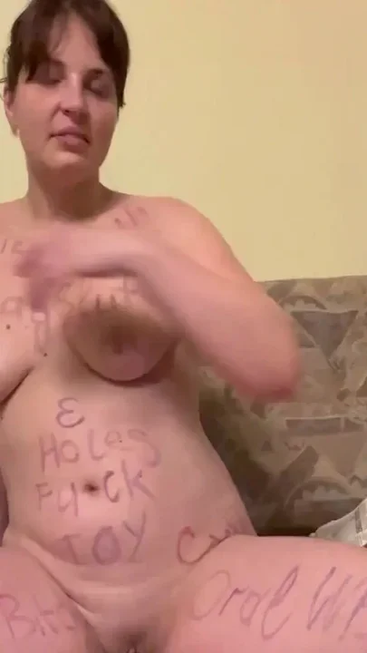 Newspaper and Tape Gag Body Writing Slapping Orgasm
