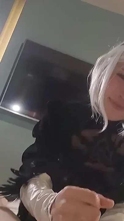 Nier Automata 2b Cosplay Hentai Cosplayer's Blowjob And Fuck Part7 Clip 1