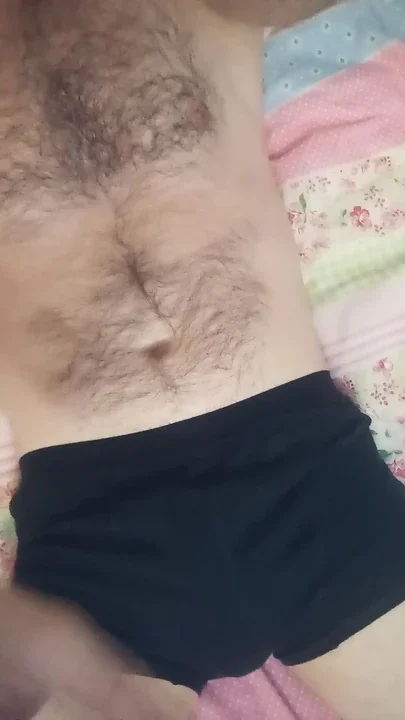 solo man masturbation boxer hairy
