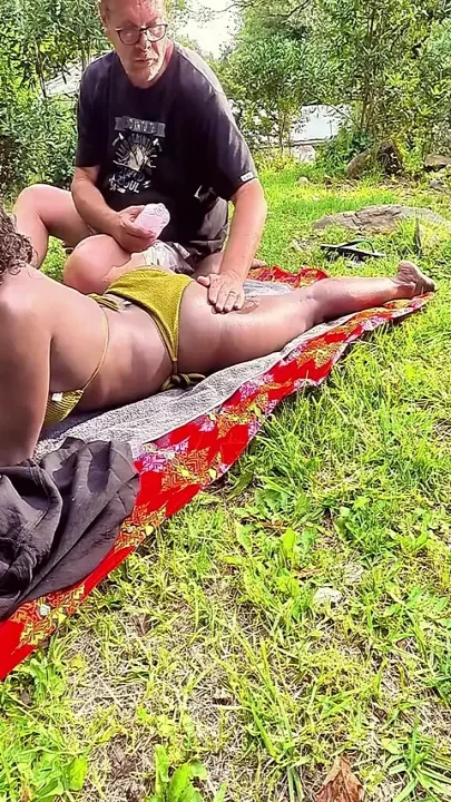 Two Stoners Getting Great and Naked Outside in the Garden