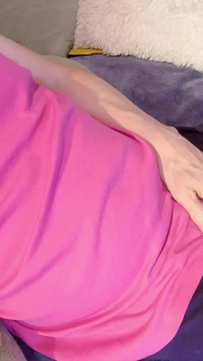 Sissy Shoots Her Creamy Load on Her Fancy Purple Panties