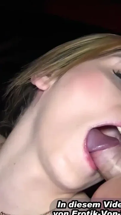 Skinny German gangbang slut gets a lot of cum in swinger club Clip 2