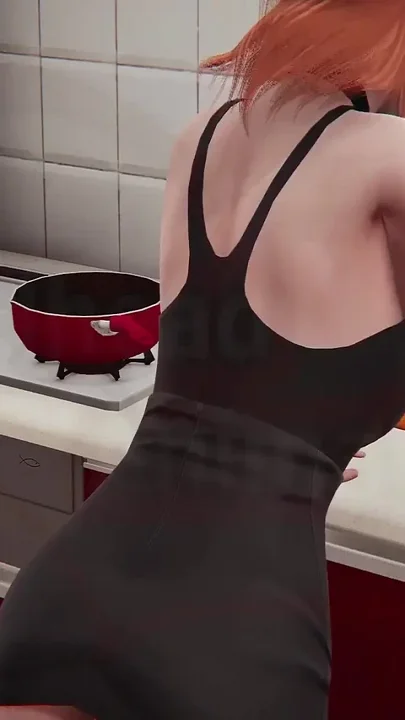 Stepson Fucked His Stepmother in the Kitchen Quickie