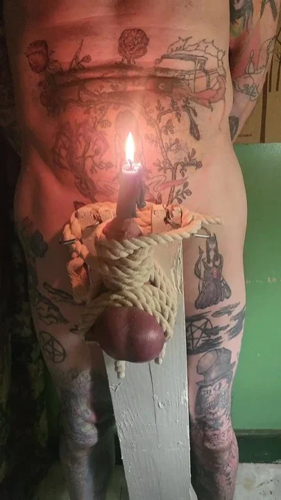 Goode Girl Flogging Balls by Candle Light Pt2