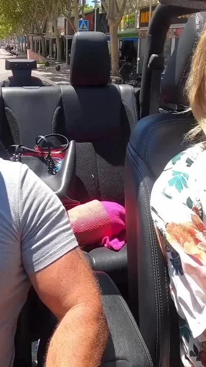 Horny MILF rides a hard cock then sucks cum off in the car