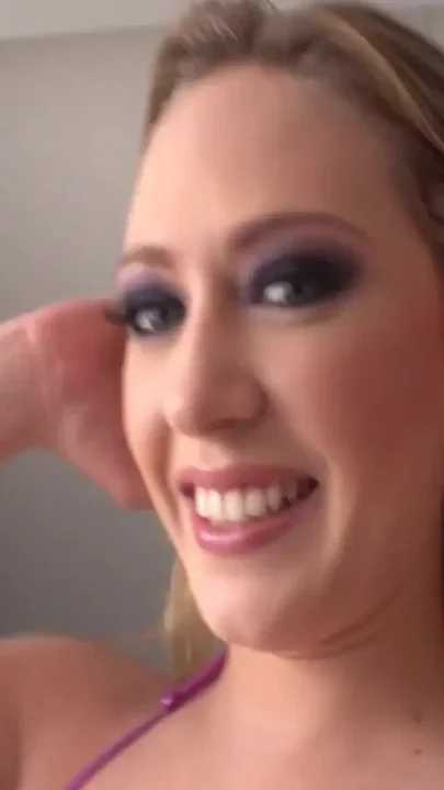 Sexy blonde spreads legs as a monster cock drills her tight pussy