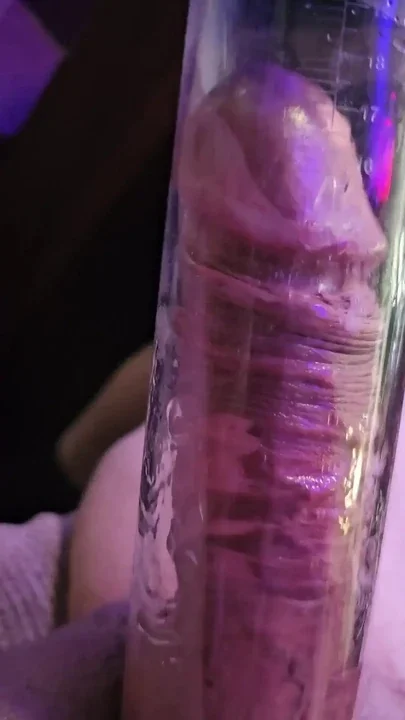 Mr Thick Dick 01 Milking Machine on an 8 inch thick uncut cock Clip 2