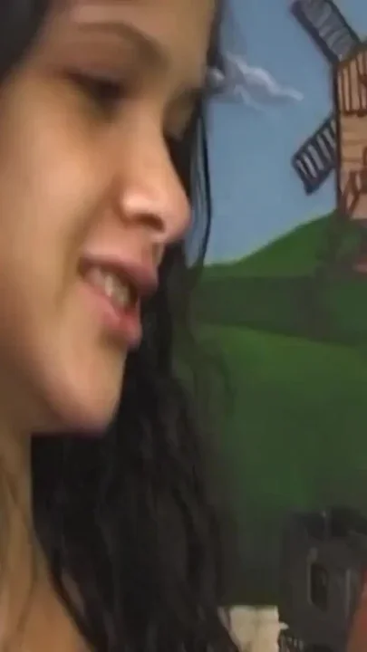 Blonde sucks lovers huge cock while he films her on the camera