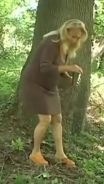 Big boobs blonde chubby pussy licking pussy fucking in the forest