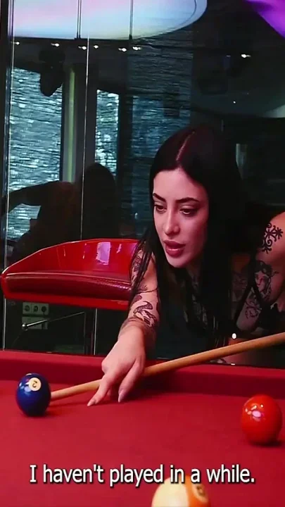 Two Horny Girls Have Sex with a Stranger on a Pool Table - Carla Boom