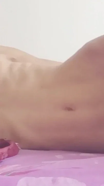 Sexy skinny sissy in mom's red panty loves playing with self cross dressing femboy Clip 3