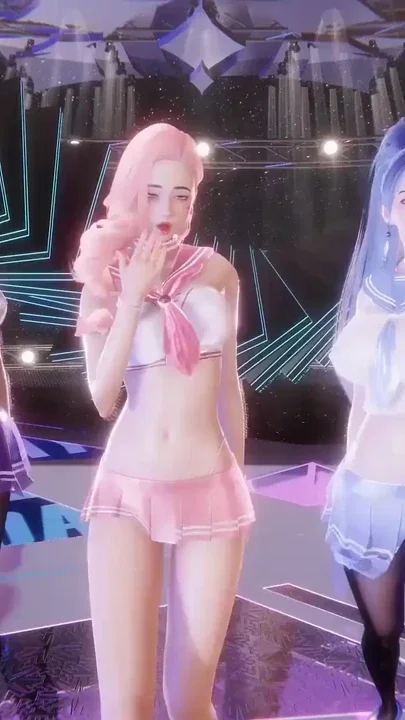 MMD SECRET NUMBER - WHO DIS Ahri Akali Seraphine Kaisa Evelynn Sexy Kpop Dance