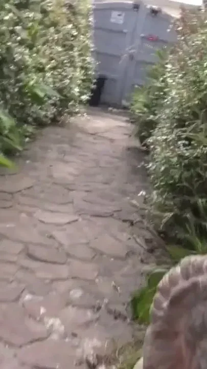 A slut fucked raw by a straight boy with a mask outdoor