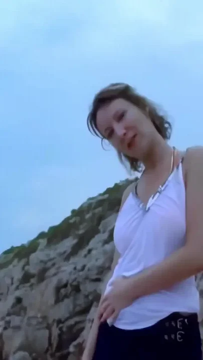 Ava French Beauty Ava Blue Strips at the Beach