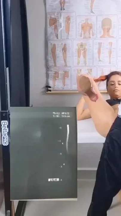 Wife cheating on husband on ultrasound with gynecologist Clip 3