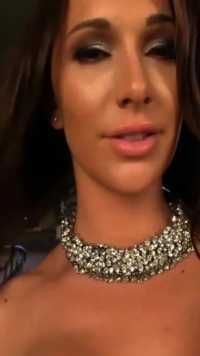 Busty brunette Destiny plays with her pretty pussy