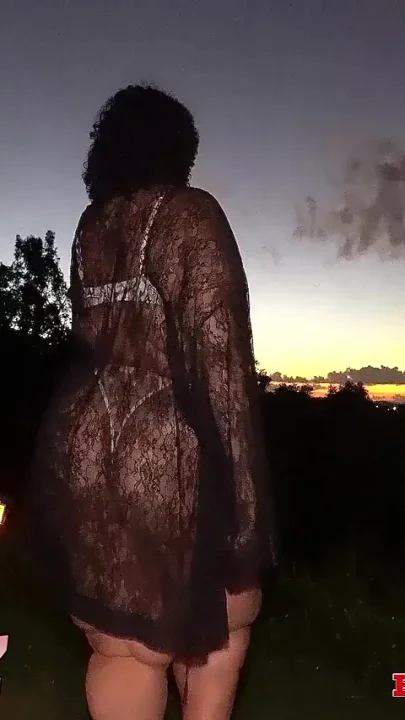 Red Thunders Bath Is Interrupted by a Thick Black Dick