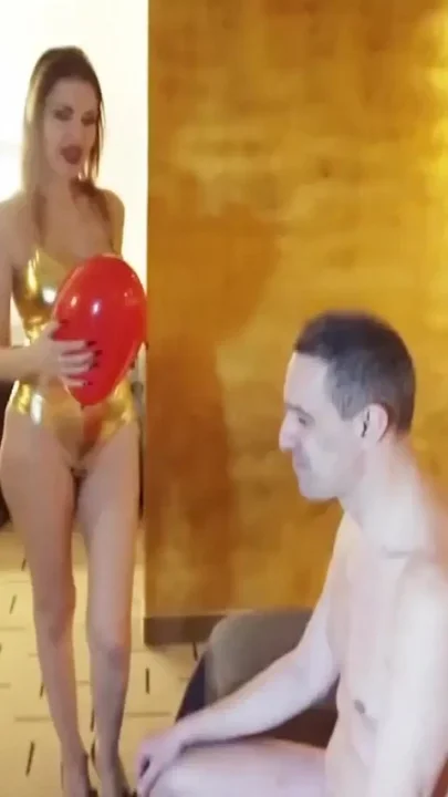 Balloon punishment - BDSM slave