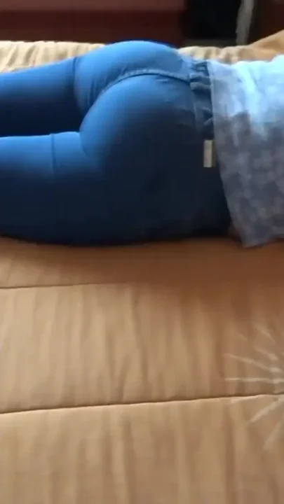 The maid's stepson enjoys my wife while she rests and cums on her tits